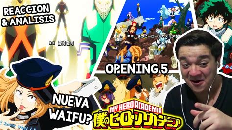 BOKU NO HERO ACADEMIA OPENING 5 REACCIÓN Y ANÁLISIS YouTube