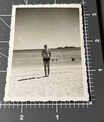 S Sexy Beefcake Shirtless Muscle Man Vintage Gay Int Snapshot PHOTO EBay