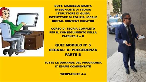 Patente B Corso Di Teoria Completo Quiz Modulo Segnali Di