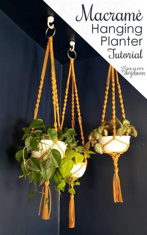 How To Easy Macram Hanging Planter Video Reality Daydream