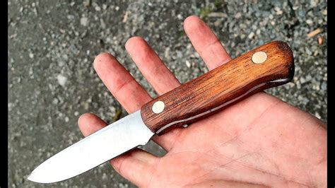 Knifemaking A Small Bushcraft Knife Made From An Old Saw Blade Youtube