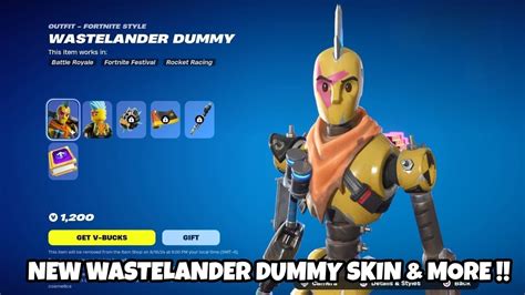 NEW WASTELANDER DUMMY SKIN MORE ARE NOW OUT FORTNITE ITEM SHOP