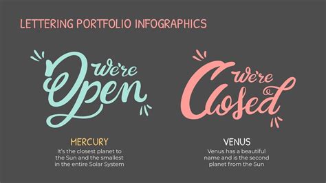 Lettering Portfolio Infographics | Google Slides & PPT theme