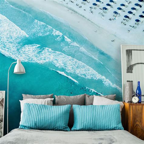 Beach Overview Wall Mural | #eazywallz | Wall murals, Mural design ...