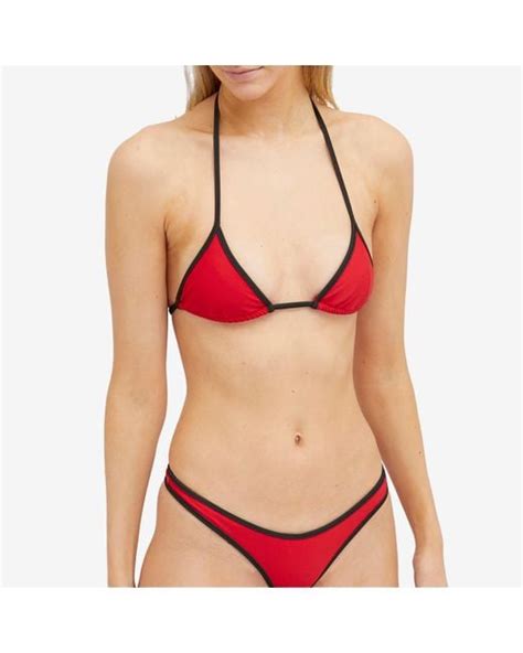 Miaou Jo Thong Bikini Bottom In Red Lyst