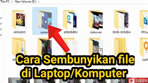 Cara Menyembunyikan File Atau Folder Di Laptop Komputer Youtube