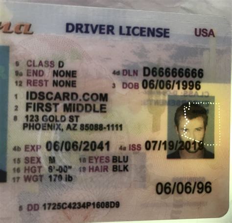 Arizona Fake Id Driver License Old Az Scannable Id Card In