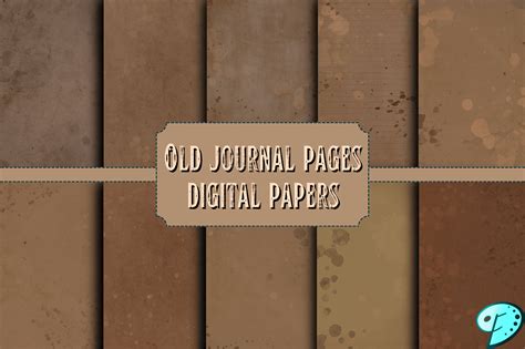 Old Journal Pages Digital Papers Graphic by Emily Designs · Creative ...