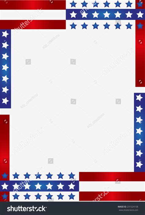 Patriotic Frame Border Stock Vector 231524158 - Shutterstock