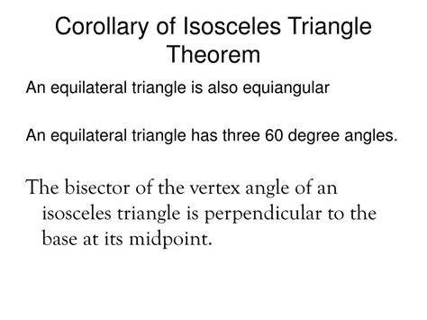 PPT - 4.6 The Isosceles Triangle Theorems PowerPoint Presentation, free ...