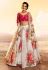 Off White Organza Circular Lehenga Choli 4805