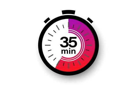 Minutes Timer Stopwatch Symbol In Flat Style Editable Isolated