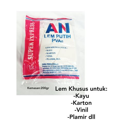 Jual Lem Putih An Pvac Gr Lem Putih Lem Kertas Lem Karton