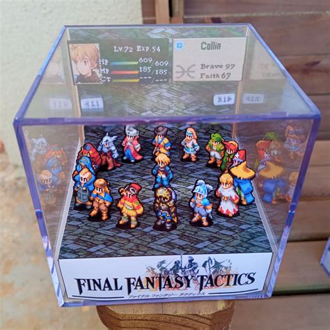 Final Fantasy Tactics Job Selection Screen 3d Cube Diorama Etsy