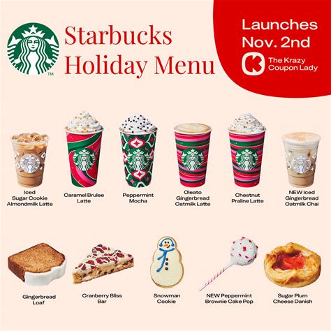 Starbucks Holiday Drinks And Holiday Menu Arrive Today New Winter Items The Krazy Coupon Lady