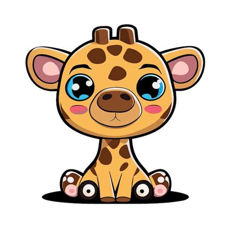 Giraffen Charakter Clipart Grafik Premium Vektor