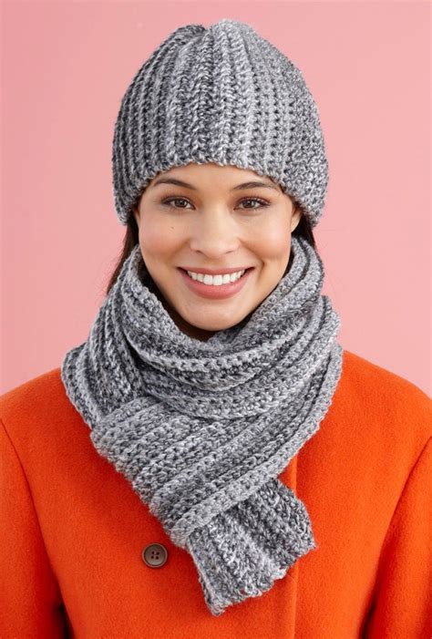 Easy Peasy Hat And Scarf Set Crochet Scarf Knitting Patterns