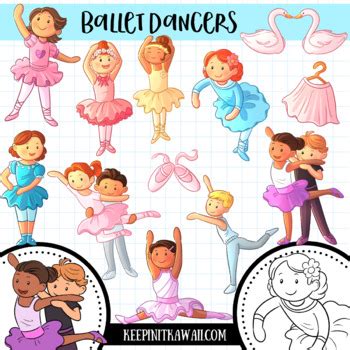 Ballet Dancers Clip Art Collection by KeepinItKawaii | TPT