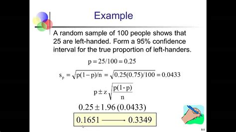 Chapter 83 Confidence Interval And Required Sample Size For A Population Proportion Youtube