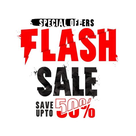 Flash Sale Poster Banner Or Flyer Design Stock Vector Image By