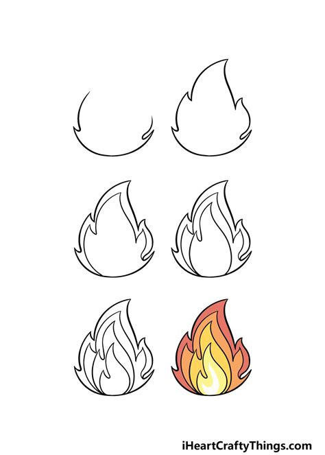 How To Draw A Flame Easy Step By Step At Maddison Joyce Blog