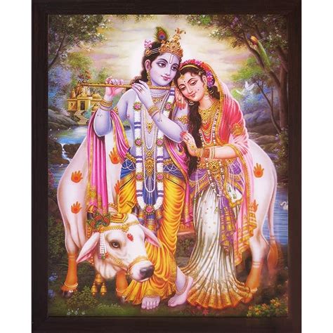 Buy Handicraft Store Lord Radha Krishna With His Cow Flute In Night