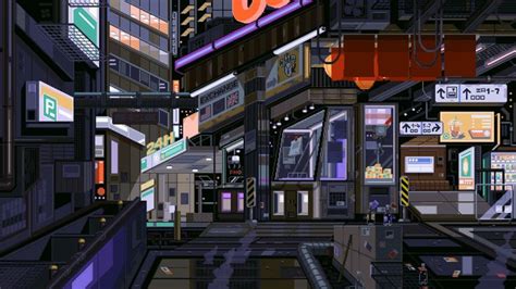 Waneella Pixel Art Night Cyberpunk City 3200x1800 Wallpaper Wallhavencc Pixel Art