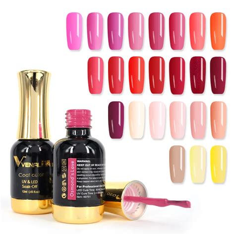 6pcs Lot Platinum Gel Set Venalisa 12ml Gel Nail Polish Good Golden