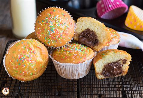 MUFFIN AGLI ALBUMI Ripieni Di NUTELLA Trucco Per Un Cuore Cremoso