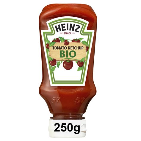 Heinz Tomato Ketchup Bio Flacon Souple Top Down 225g