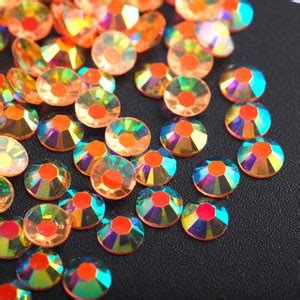 Transparent AB Jelly Resin Rhinestones Bulk Pcs Mm Mm Mm Mm Mm Flat Back Non Hot