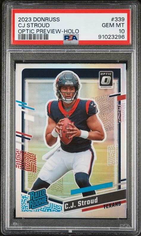 Cj Stroud Donruss Optic Preview Holo Price Guide Sports