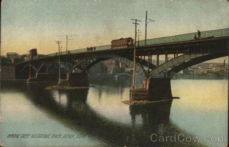 Bridge Over Housatonic River Derby, CT Postcard