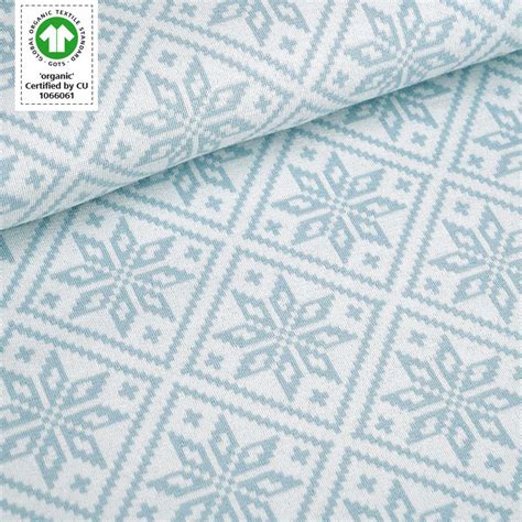 Bio Jacquard Snowflake Gletscher Von Stoffonkel N Hli