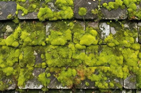 Premium Photo | Dense moss buildup on roof tiles