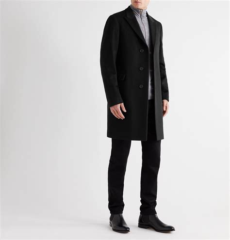 Paul Smith Wool And Cashmere Blend Coat Black Paul Smith