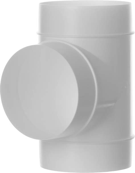 Wit Ø 125 mm T stuk PVC connector voor ventilatiebuis verbindingsstuk