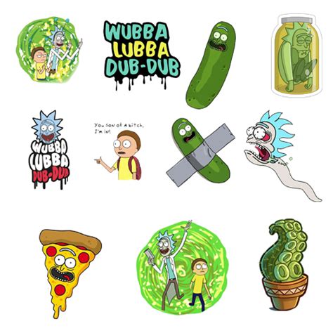 Rick And Morty Sticker Pack The Dark Carnival