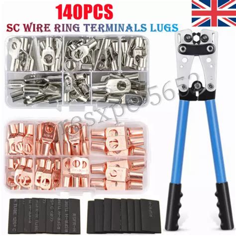 Pcs Copper Lugs Ring Terminals Bare Battery Welding Crimp Wire