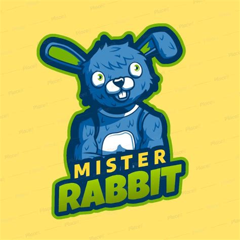 Placeit Gaming Logo Maker Featuring A Rabbit Character Inspired In