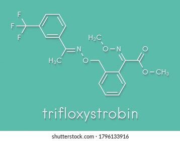 Trifloxystrobin Fungicide Molecule Skeletal Formula Stock Illustration