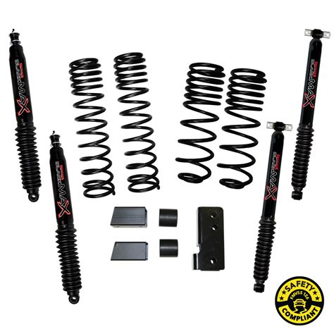 JK20BPBLT - Jeep Wrangler JK 2-Door 2-2.5 Inch Dual Rate Long Travel Lift Kit With Black Max ...