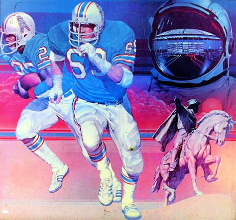 Pro Football Journal Presents Nfl Art Houston Oilers By Chuck Ren