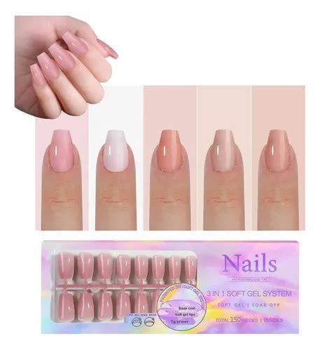 Set De Uñas Postizas Decoración 5colores Acabado Nude 150pcs MercadoLibre