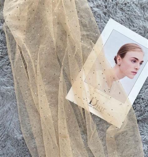 Rhinestone Nude Apricot Tulle Lace Fabric Exquisite Bridal Etsy