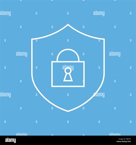 Shield With Security Lock Sign Vector Stock Vector Image And Art Alamy