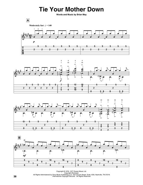 Tie Your Mother Down By Queen Solo Guitar Guitar Instructor