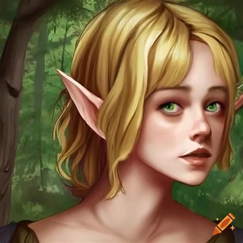 Image Of A Blonde Elf In A Forest On Craiyon