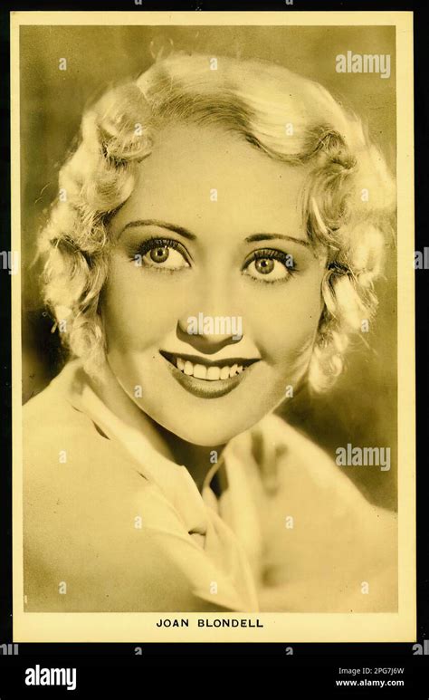 Portrait Of Joan Blondell Vintage Tradecard Stock Photo Alamy