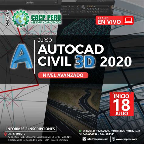 CACP Perú Curso Autocad Civil 3D 2020 Nivel Avanzado 2020 1